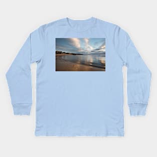 Calm October morning at Cullercoats Bay Kids Long Sleeve T-Shirt